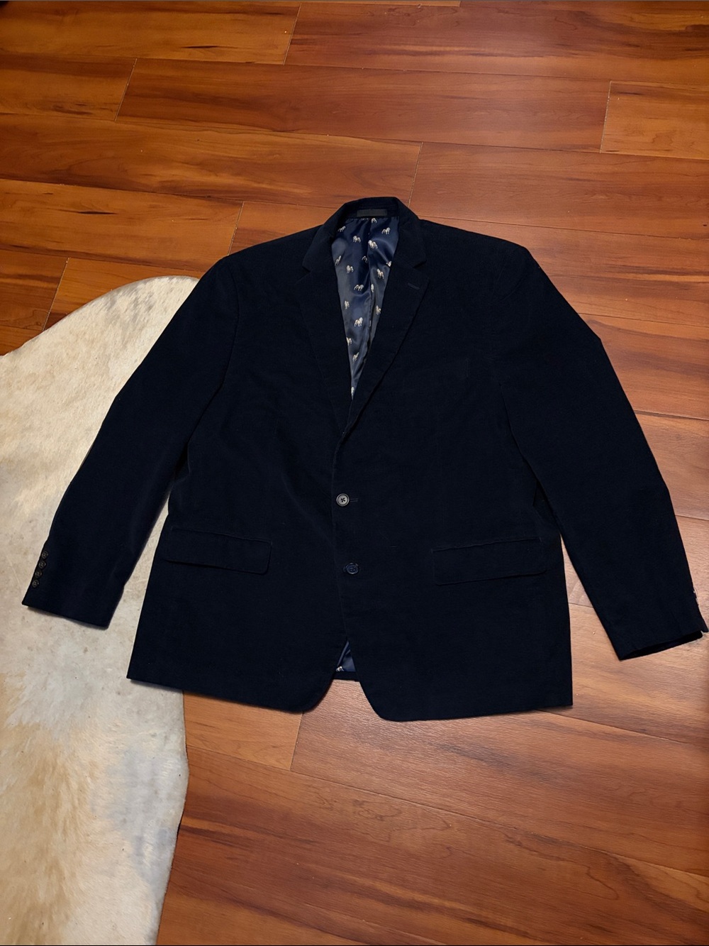 Ralph Lauren Black Label Men's Dark Navy Two-Button Corduroy Sport Coat Sz 48R